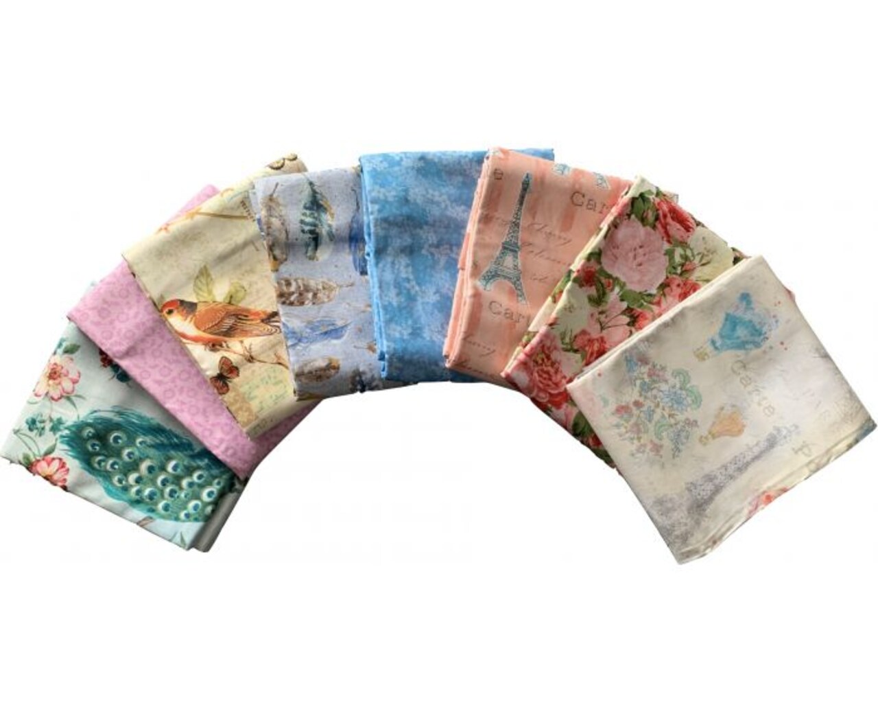 Jolie 8-piece Cotton Fabric Fat Quarter Bundle | Sewing | Crafting | Quilting